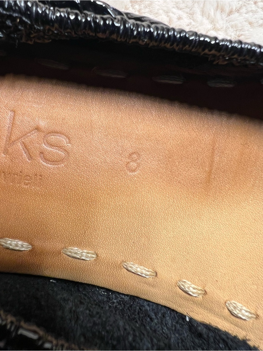 Tieks Obsidian Black Croc patent leather ballet flats size 8 - Picture 6 of 6